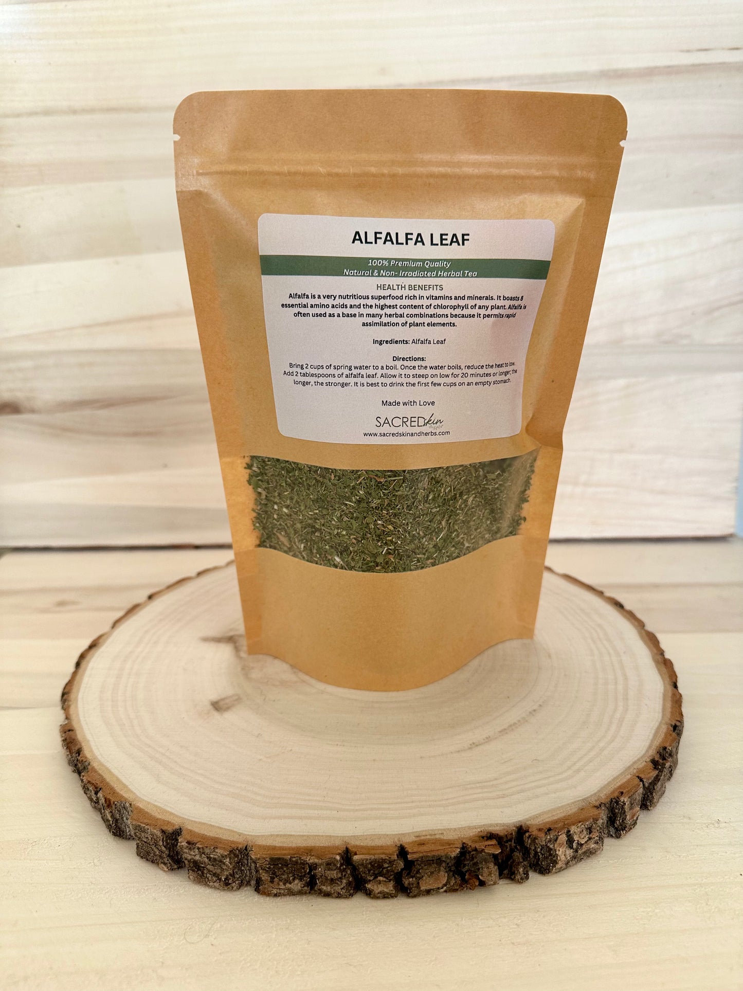 Alfalfa Leaf Tea (Highest Chlorophyll Alkalinizing Herb)