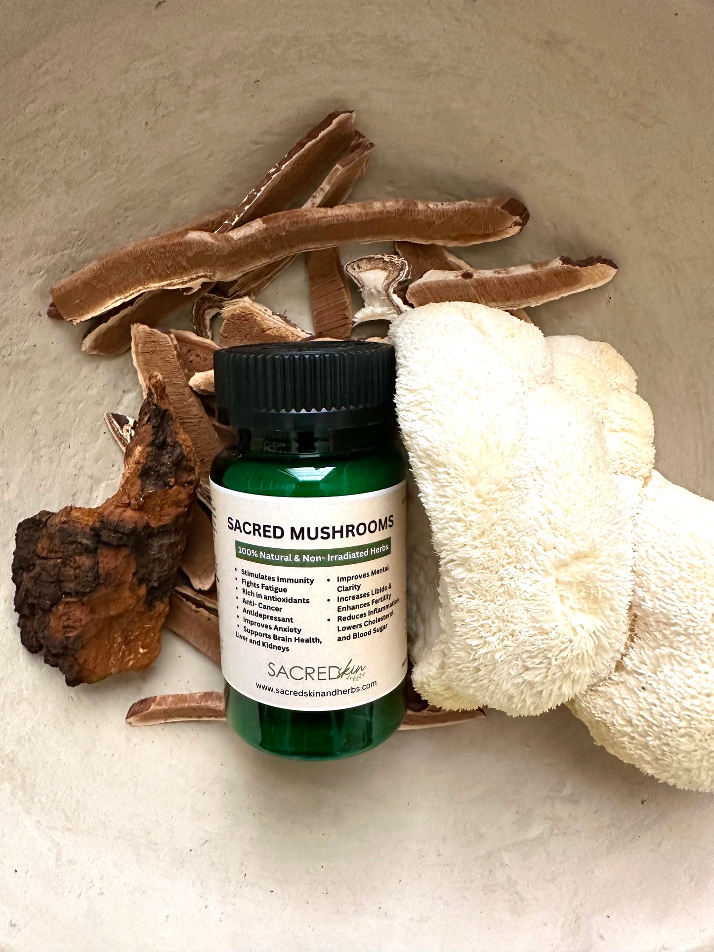 Sacred Mushrooms  (Energy, Brain Health,Blood Sugar, Cholesterol Support)