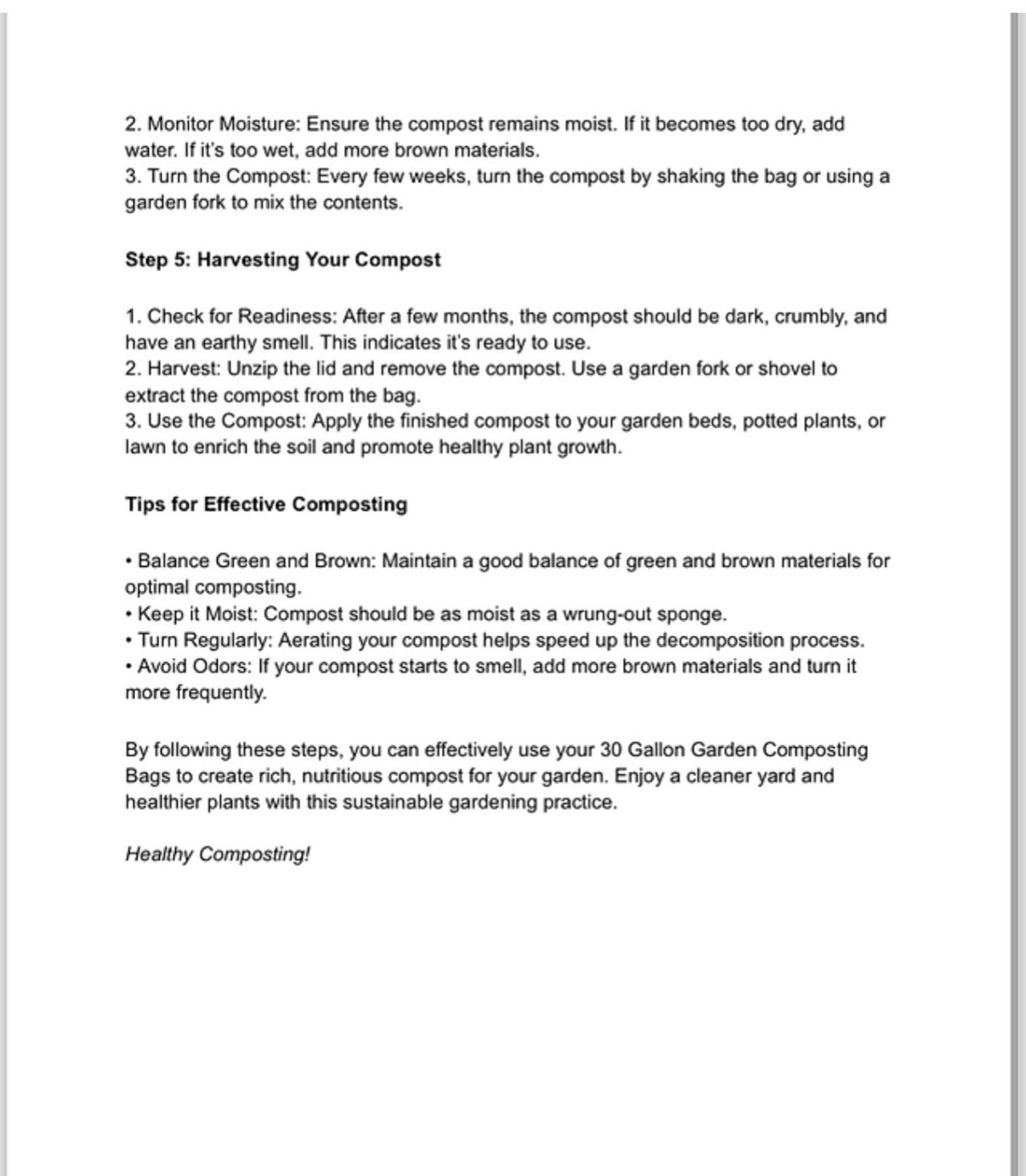 FREE Composting made easy PDF  (Screenshot only 2pgs )